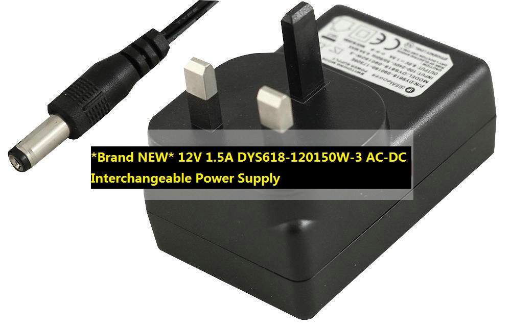 *Brand NEW* 12V 1.5A DYS618-120150W-3 AC-DC Interchangeable Power Supply